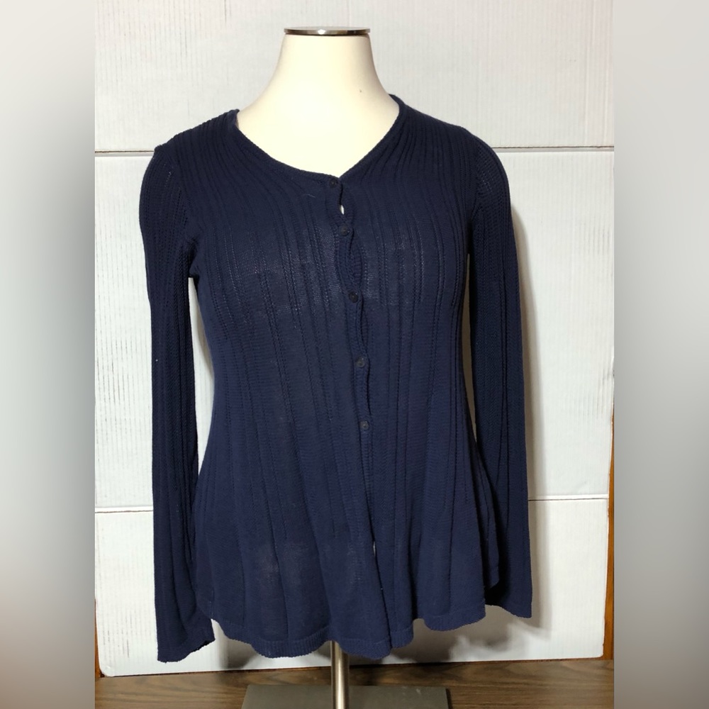 Navy blue foxcroft knitted sweater - never worn PXL 30” length